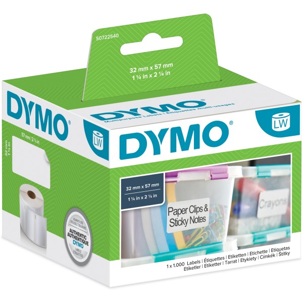 Etichette Dymo 57x32 mm - 11354 (S0722540) bianco - 092017