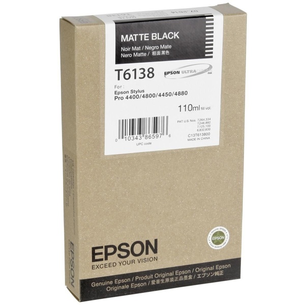 Cartuccia Epson T6138 (C13T613800) nero opaco - 131447
