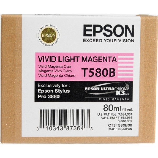Cartuccia Epson T580B (C13T580B00) magenta chiaro vivido - 134689