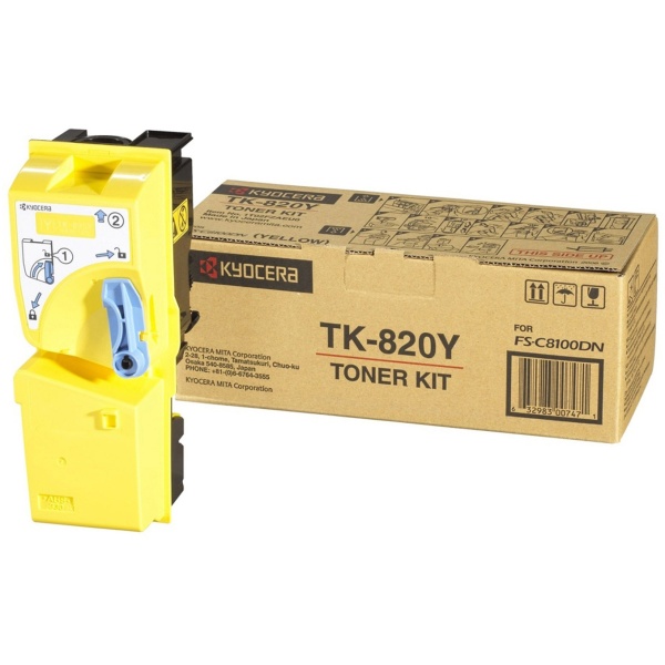 Toner Kyocera-Mita TK-820Y (1T02HPAEU0) giallo - 136349