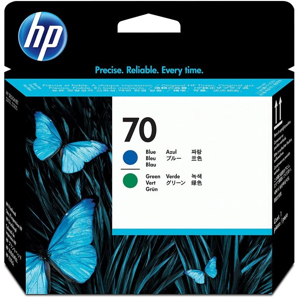 Testina di stampa HP 70 (C9408A) blu -verde - 136690