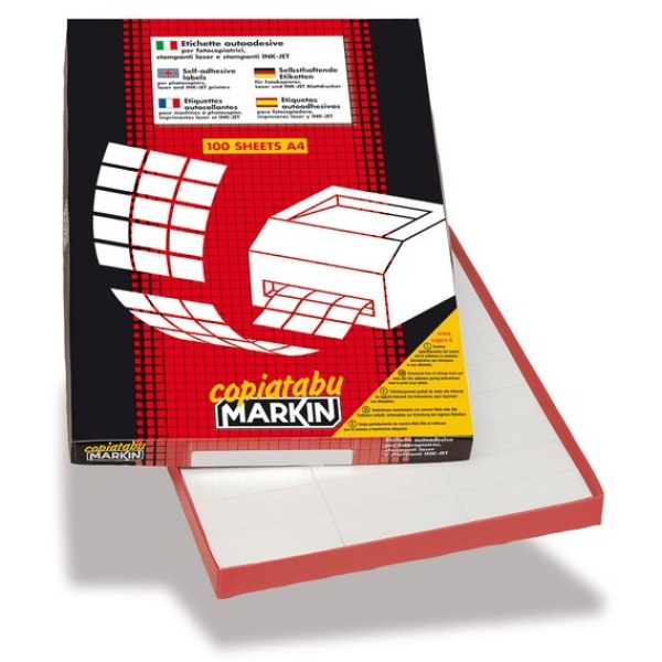 Etichette adesive Markin - 70x37 mm - Nr. etichette / foglio 24 - X210C510 (conf.100)