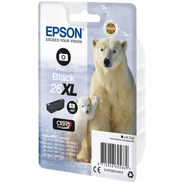 Cartuccia Epson 26XL (C13T26314012) nero fotografico - 148884