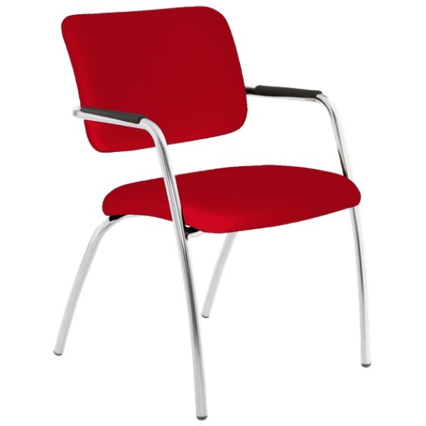 Sedia collettivit&agrave; LITHIUM UNISIT - ignifugo - ROSSO - LT4G/IR