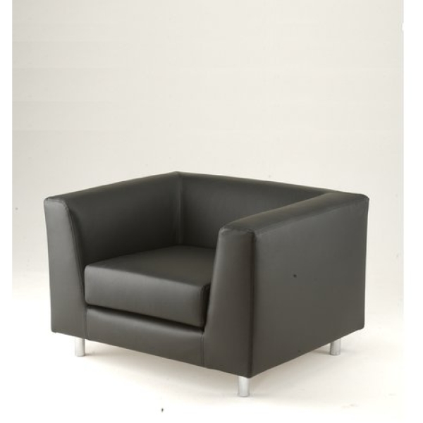 Divano collettivit&agrave; QUAD UNISIT - ignifugo - NERO - QD1/IN