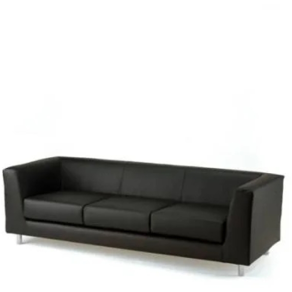 Divano collettivit&agrave; QUAD UNISIT - similpelle - NERO - QD3/KN