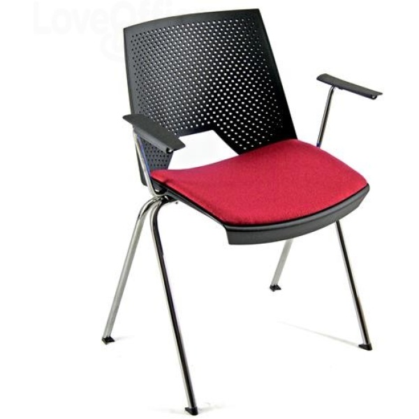 Sedia collettivit&agrave; STRIKE UNISIT - plastica - ROSSO - SKBR/RO