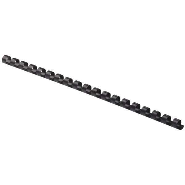 Dorsi plastici a 21 anelli Fellowes - 8 mm - 40 fogli - nero - 5345707 (conf.100)
