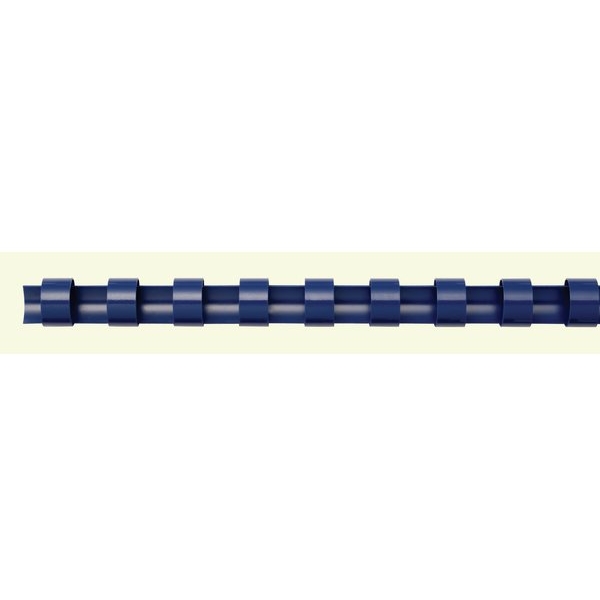 Dorsi plastici a 21 anelli Fellowes - 10 mm - 55 fogli - blu - 5345906 (conf.100)