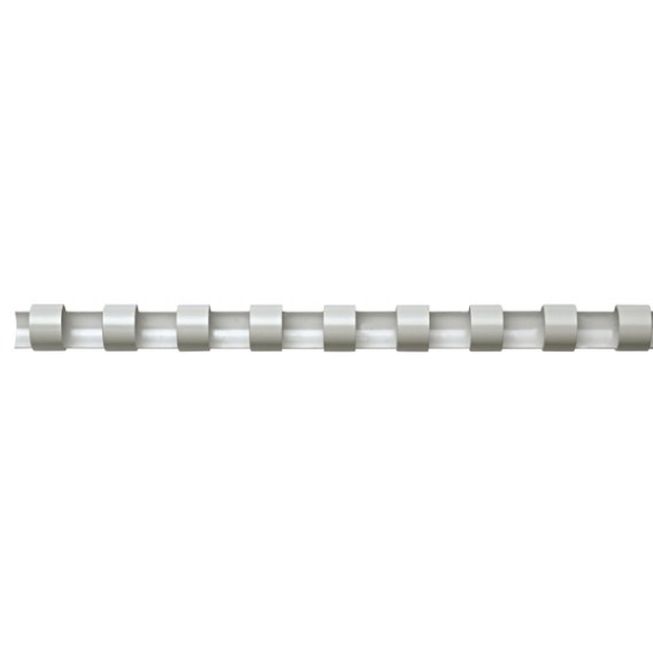 Dorsi plastici a 21 anelli Fellowes - 25 mm - 200 fogli - bianco - 5348204 (conf.50)