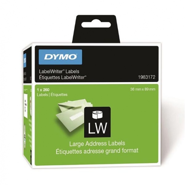 Etichette per Dymo LabelWriter  - permanenti - 36x89mm - bianco - 1983172