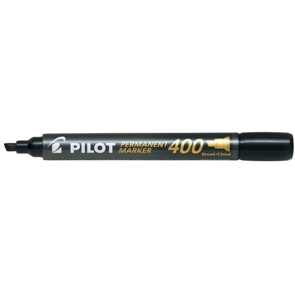 Marcatore permanente SCA 400 Pilot - punta a scalpello - 4 mm - nero - 002710 (conf.12)