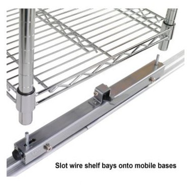 Rotaie per scaffalature in filo d'acciaio Serena Group - 60 cm - RA24 (conf.2)