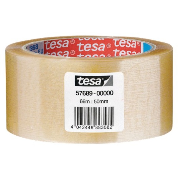 Nastro da imballo acrilico trasparente Tesa - 50 mm x 66 m - trasparente - 57689-00000-00 (conf.6)