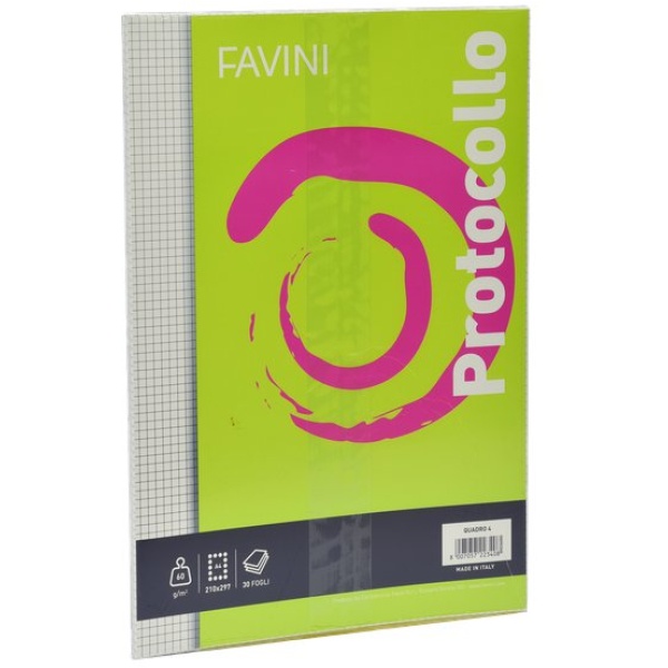Fogli protocollo mini pack 30 Favini - 4 mm - no - 60 g/mq - A544414 (conf.30)