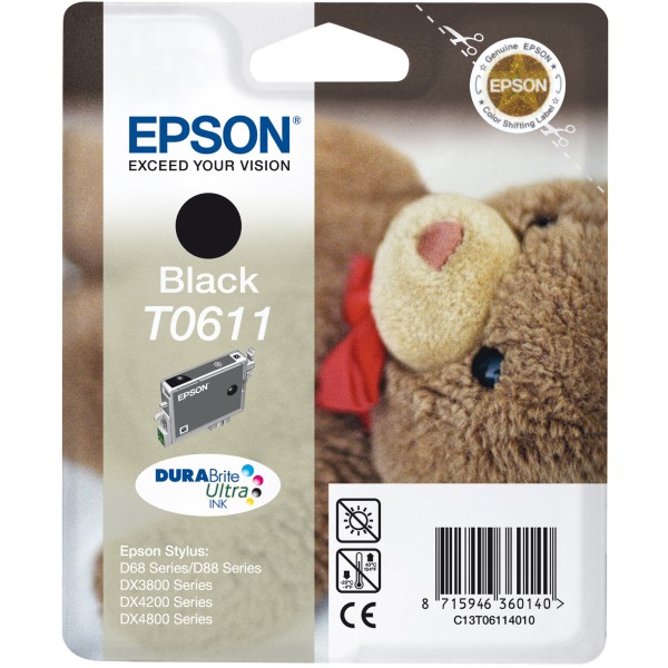 Cartuccia Epson T0611/blister RS (C13T06114010) nero - 220720