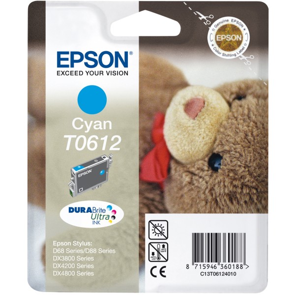 Cartuccia Epson T0612/blister RS (C13T06124010) ciano - 222136