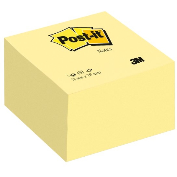 Blocchi memo adesivi PostIt giallo canary 76x76 mm 450 fogli (conf