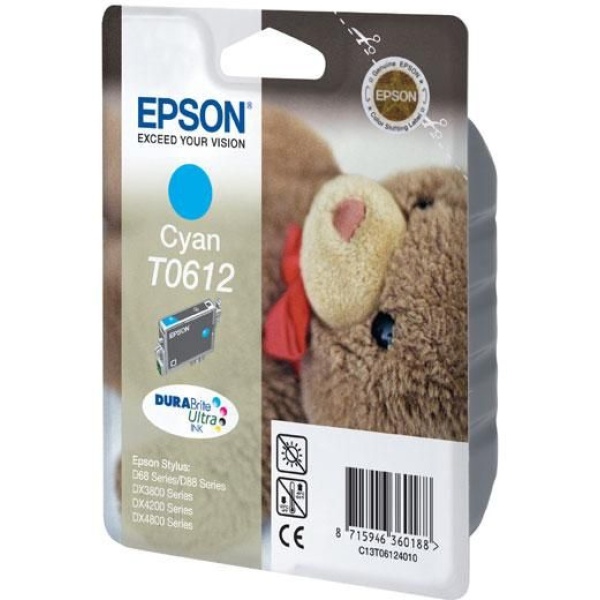 Cartuccia Epson T0612/blister RS+RF (C13T06124020) ciano - 242310