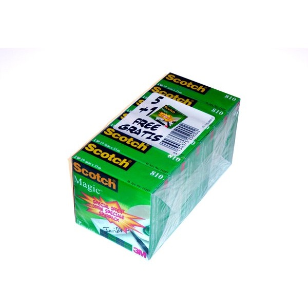 Promo Pack 5+1 gratis Scotch Magic 810 19mmx33m - 29125 (conf.6)