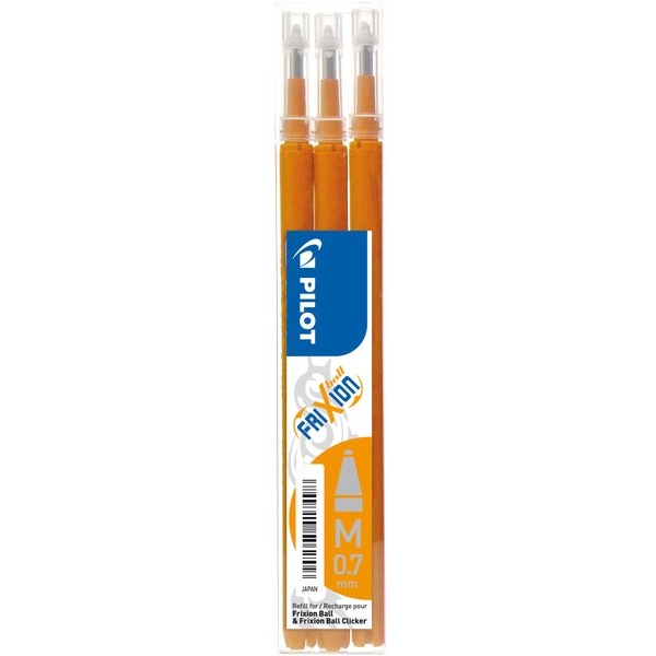 Refill per Penna a sfera cancellabile Frixion Ball Pilot - arancio - 006647 (conf.3)