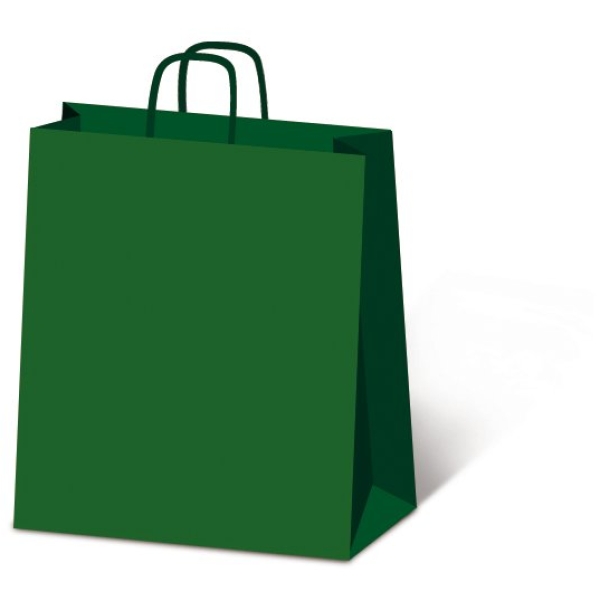 Borse In Carta Con Manico Ritorto Rex Sadoch - Verde Scyri - 22X10X27 Cm - Sdf22/560 (Conf.25)