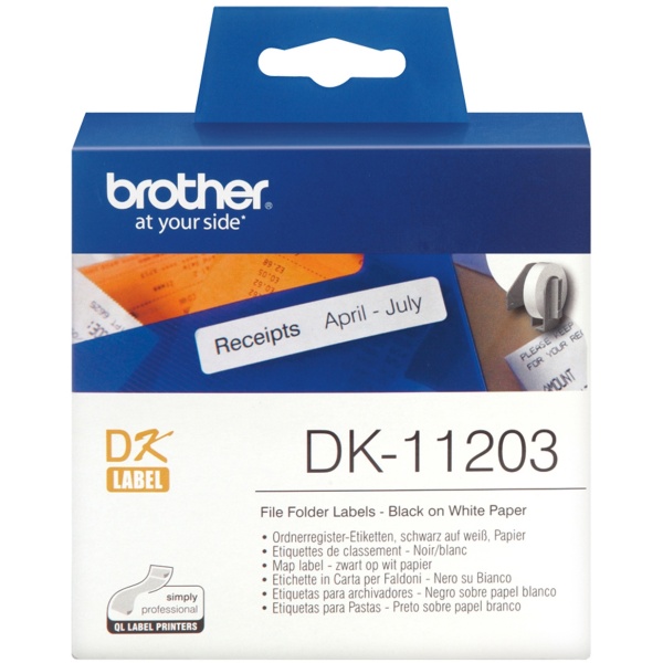 Etichette Brother DK11203 nero-bianco - 309250