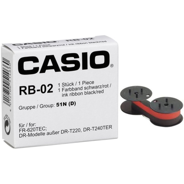 Nastro Casio RB-02 nero-rosso - 309302