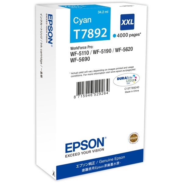 Cartuccia Epson T7892 - XXL (C13T789240) ciano - 310465