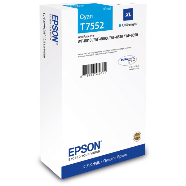 Cartuccia Epson T7552XL (C13T755240) ciano - 310497