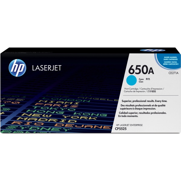 Toner HP 650A (CE271A) ciano - 352013