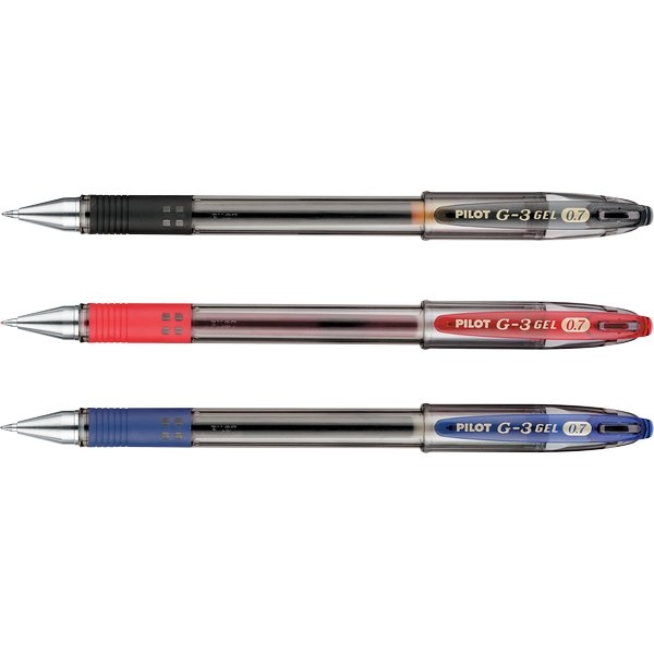 Pilot G207 - Penna a sfera con inchiostro gel, punta da 0,7 mm Confezione da 12 bianco