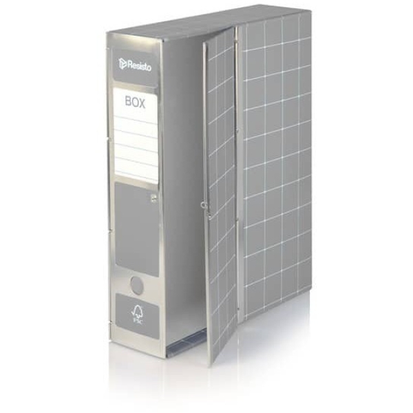 Scatola Archivio Blu Resisto - 37,5x29,5x9cm | In Cartone Resistente Con Cerniere Metalliche - Foto 10