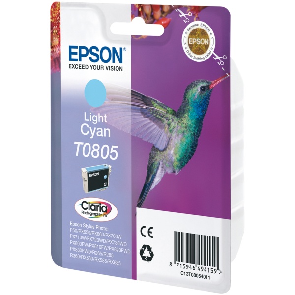 Cartuccia Epson T0805/blister RS (C13T08054011) ciano chiaro - 381775