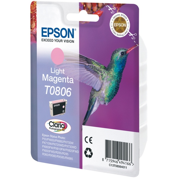 Cartuccia Epson T0806/blister RS (C13T08064011) magenta chiaro - 381791