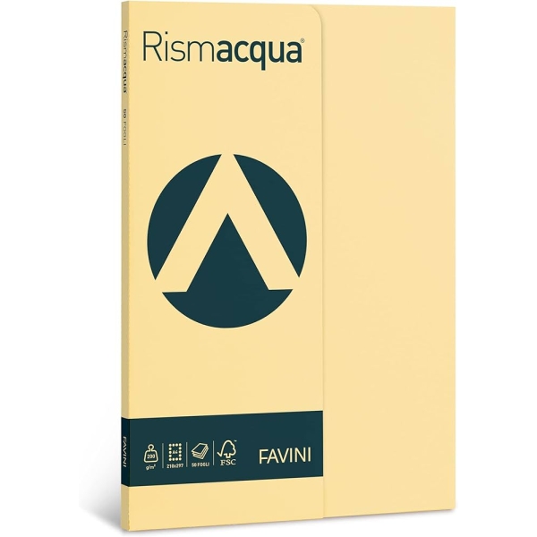 Carta e cartoncini in rismette Favini - tenui - A4 - 200 g/mq - camoscio - A69R544 (risma50)