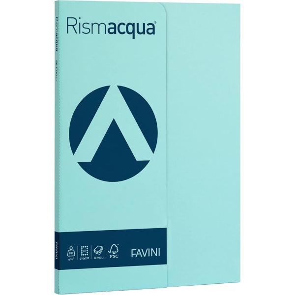 Carta e cartoncini in rismette Favini - tenui - A4 - 200 g/mq - celeste - A69T544 (risma50)