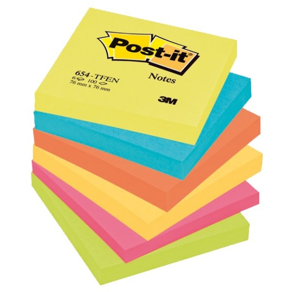 Blocchetti memo Postit® Notes 654TFEN Conf. 6 Pz