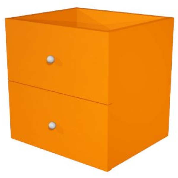 Coppia cassetti Libreria caselle Maxicube Artexport - 32,5x28,8x32,5 cm - arancione - 2c MaxC/O