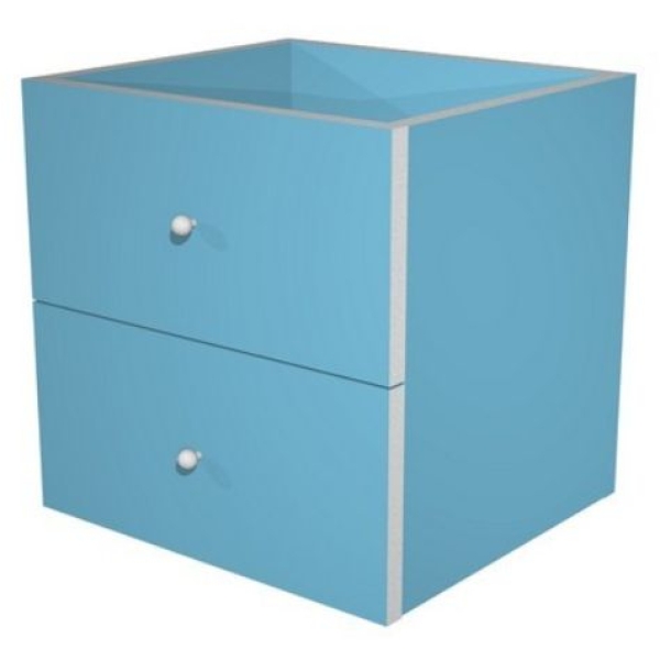 Coppia cassetti Libreria caselle Maxicube Artexport - azzurro - 32,5x28,8x32,5 cm - 2c MaxC/A