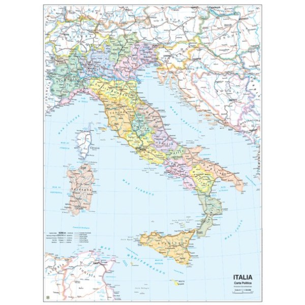 to punish blackboard Restless Carta geografica Italia Belletti - 409571 | UfficioDiscount.it