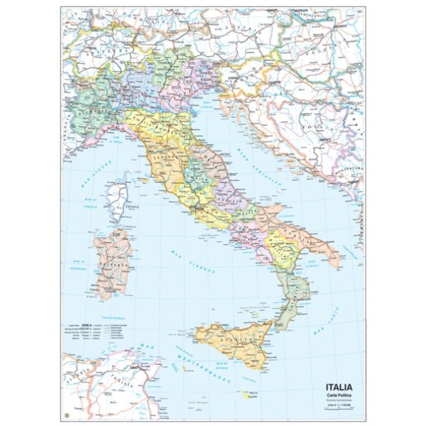 Carta geografica Italia Belletti - 409571