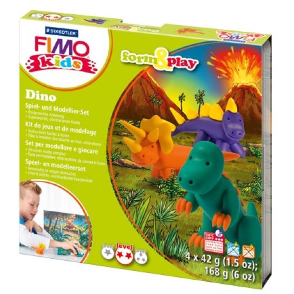 FIMO kids scatola gioco form&amp;play Staedtler - Dinosauri - 8034 07 LY