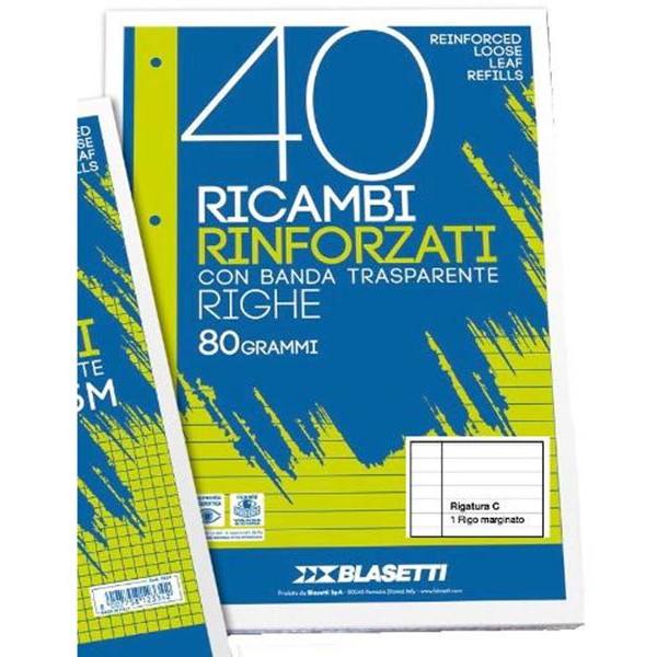 Ricambi rinforzati Blasetti a righe - A4 - C - 2332 (conf.40)