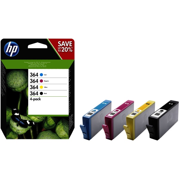 Cartuccia HP 364 (N9J73AE) nero-ciano-magenta-giallo - 414038