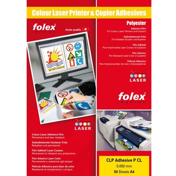 Film adesivo per stampanti Folex - A4 - bianco lucido- 2999.W.441 (conf.50)
