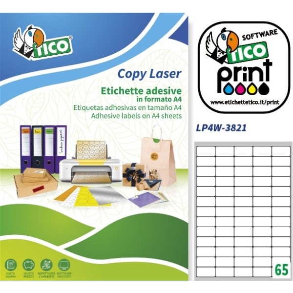 Foglio A4 Prefustellato Per 5 Etichette Segnaprezzo 16 X 5 Cm 100 Pezzi