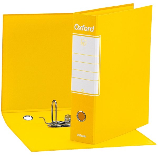 Raccoglitore a leva Esselte Oxford G85 dorso 8 cm protocollo giallo 23x33  cm (conf. 6)