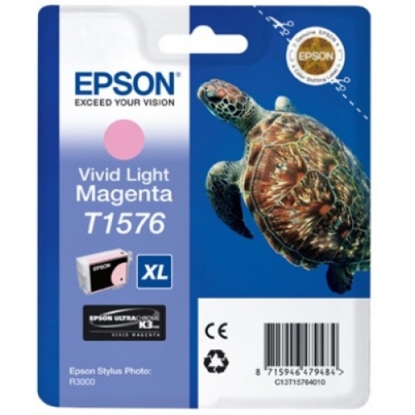 Cartuccia Epson T1576 (C13T15764010) magenta chiaro vivido - 492798