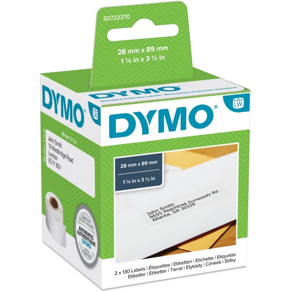 Etichette Dymo 89x28 mm - 99010 (S0722370) bianco originale - Conf